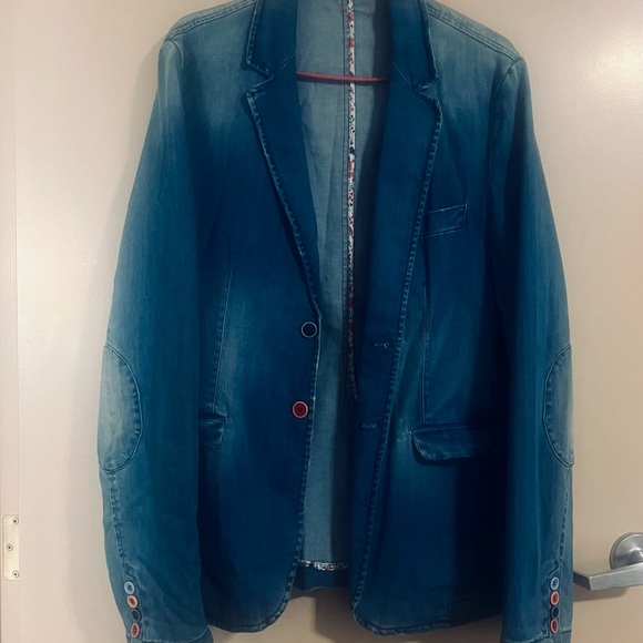 Denim sport coat size 54 - Picture 1 of 6